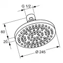 Верхний душ 245 мм Kludi A-QA 6651105-00