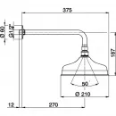 Верхний душ 210 мм Cisal Shower DS01340121