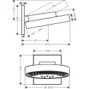 Верхний душ Hansgrohe Rainfinity 250 3jet 26232700