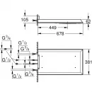 Верхний душ 381x677 мм Grohe Rainshower F-Series 15 27938001