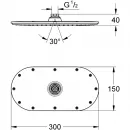 Верхний душ 300x150 мм Grohe Rainshower 27470000
