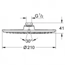 Верхний душ 210 мм Grohe Rainshower Cosmopolitan 2836800Е