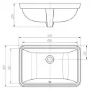 Раковина Arrow AP4036 54,5x36,5 см, встраиваемая снизу, белый