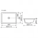 Раковина 55,2x40 см Ceramica Nova Element CN6045