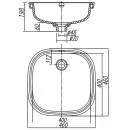 Раковина Arrow AP41011B 46x46 см, встраиваемая снизу, белый