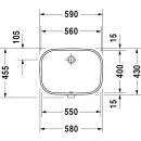 Раковина 58x45,5 см Duravit D-Code 0338560000