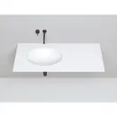 Раковина Salini S-Sense Marea 11 1802111G 55x40 см, встраиваемая снизу, белый глянец