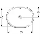Раковина 62,5x49 см Geberit VariForm 500.756.01.2