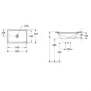 Раковина Villeroy & Boch Loop & Friends 4A5700R7 60,5x41 см, встраиваемая снизу, черный матовый