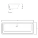 Раковина 90x33 см Artceram Gea GEL0020100
