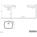 Раковина 54x46 см Toto Public LW765Y#XW