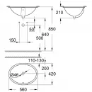 Раковина 56x42 см Grohe Bau Ceramic 39423000
