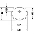 Раковина 54,5x42,5 см Duravit Santosa 0466510000