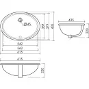 Раковина Ceramica Nova Era CN6081 61,5x43,5 см, встраиваемая снизу, белый