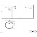 Раковина 54x46 см Toto Public LW764Y#XW