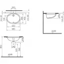Раковина 58,5 см встраиваемая снизу Vitra Arkitekt 6069B003-0012