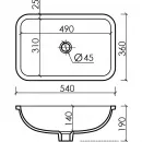 Раковина Ceramica Nova Element CN7018 54x36 см, встраиваемая снизу, белый