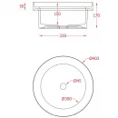 Раковина 40,3x40,3 см Artceram Fuori Scala TFL032 17 00