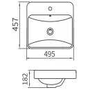 Раковина Arrow AP4113SX 49,5x45,7 см, встраиваемая сверху, белый
