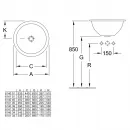 Раковина 45x45 см Villeroy & Boch Loop & Friends 614045R1
