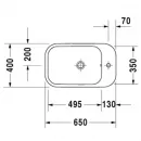 Раковина 65x40 см Duravit Happy D.2 2317650000