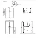 Раковина 60x60 см Kerasan Aquadom 029401*0