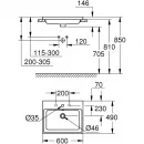 Раковина 60,5x49 см Grohe Cube Ceramic 3947900H