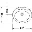 Раковина 61,5x49,5 см Duravit Duraplus 0472620000