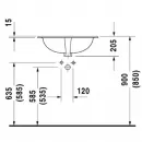 Раковина 61,5x49,5 см Duravit Duraplus 0472620000
