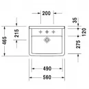 Раковина 56x46,5 см Duravit Starck 3 0302560000
