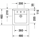 Раковина 48x46,5 см Duravit Starck 3 0303480022