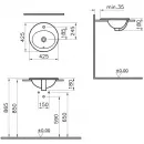 Раковина 42,5 см Vitra S20 5466B003-0001