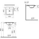 Раковина 45 см Vitra S20 5463B003-0001