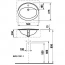 Раковина 56x47,5 см Roca Adora 327203000