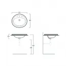 Раковина 63x56 см Simas Lavabi d'arredo Monia S51 bi*1