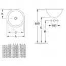 Раковина 45x45 см Villeroy & Boch Loop & Friends 61404501