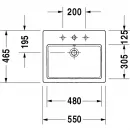 Раковина 55x46,5 см Duravit Vero 0315550000