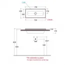 Раковина 75x34 см Globo Stockholm FO075BI