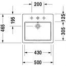 Раковина 50x46,5 см Duravit Vero 0315500000