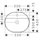 Раковина 55x40 см Hansgrohe Xuniva U 60161450