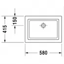 Раковина 58x41,5 см Duravit 2nd Floor 0317580029