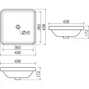 Раковина Ceramica Nova Element CN6077 43,8x43,8 см, встраиваемая сверху, белый