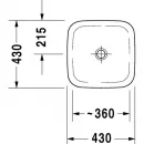 Раковина 43x43 см Duravit DuraStyle 0372430000