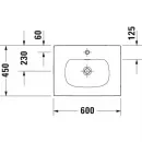 Раковина 60x45 см Duravit Viu 0385600000